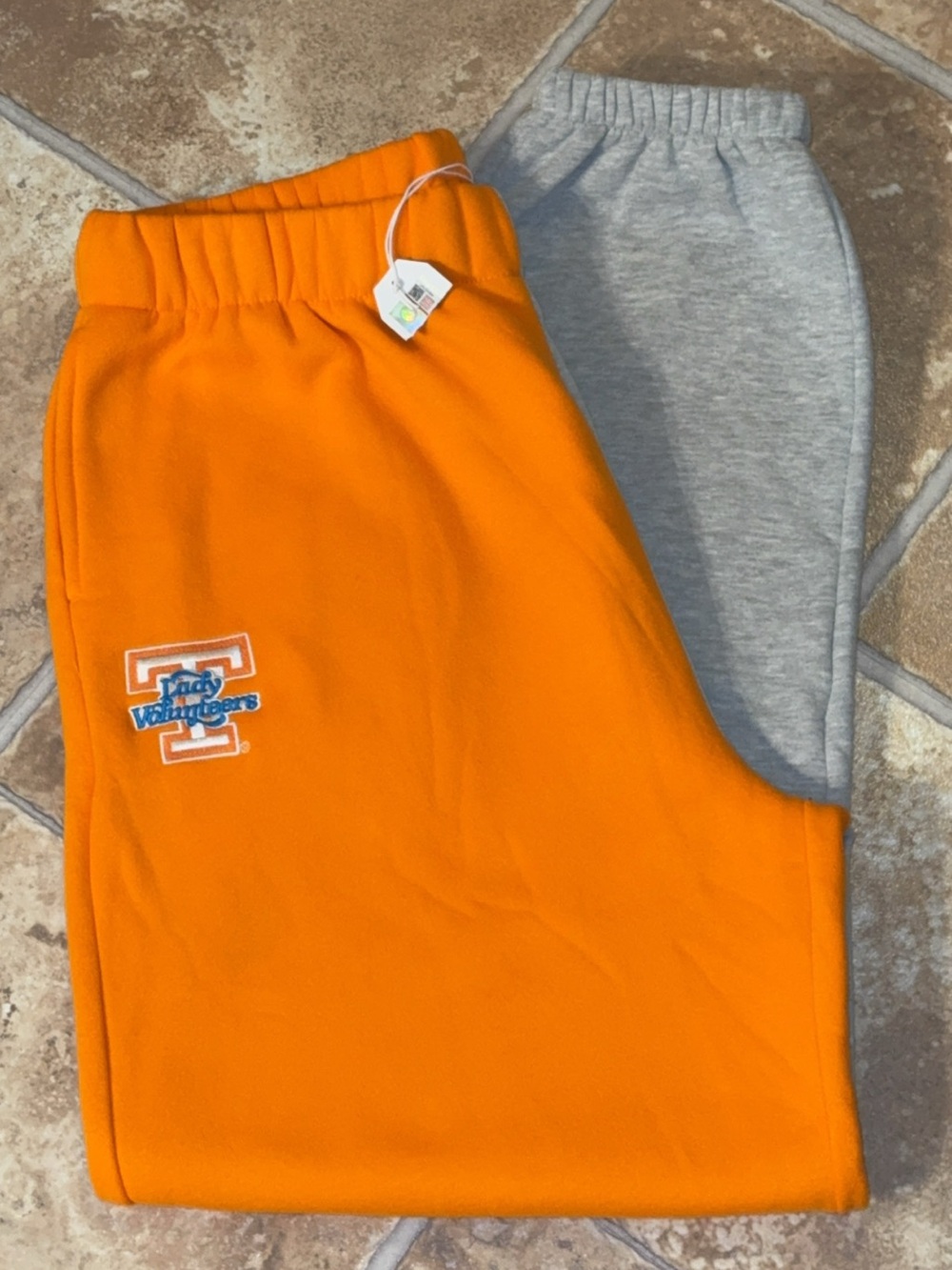 NWT Hype & Vice Lady Tennessee Volunteers Cotton Poly Sweatpants Orange/Gray 2XL